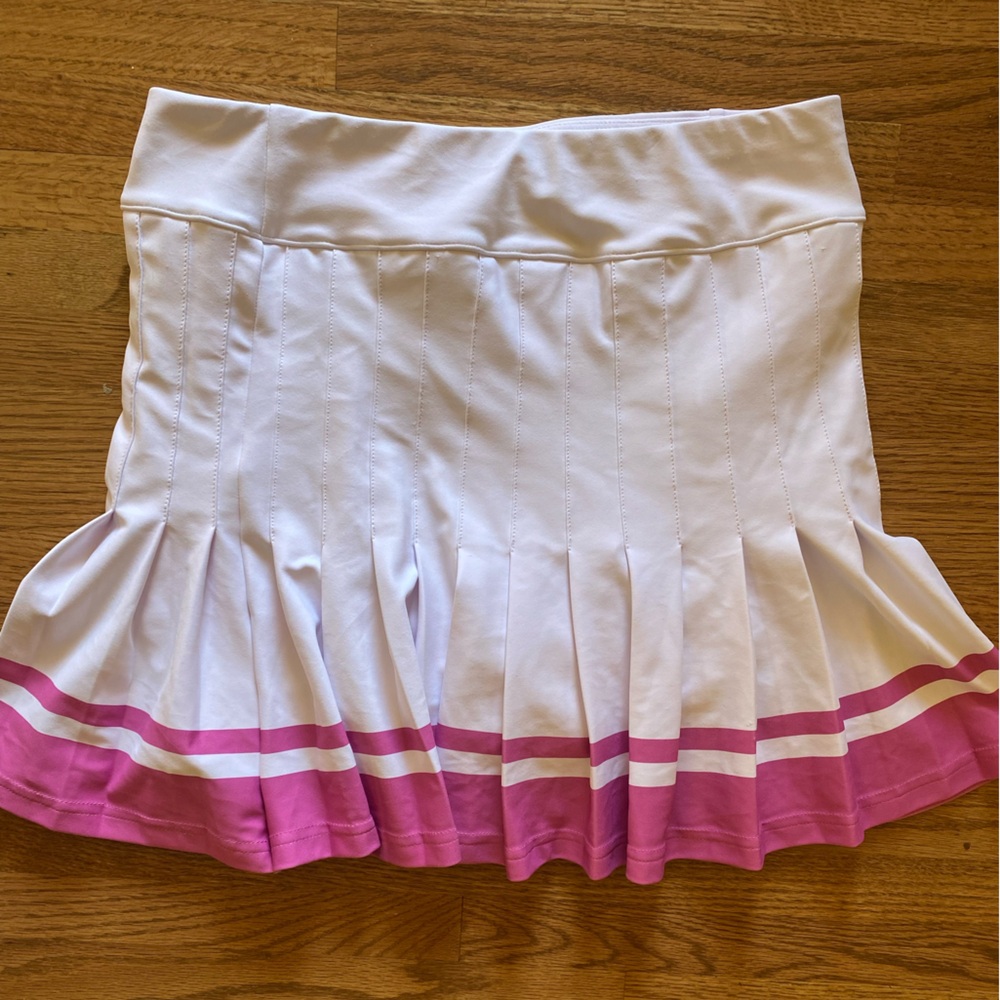 Smith & Quinn preppy sorority rush tennis golf pink and white skort